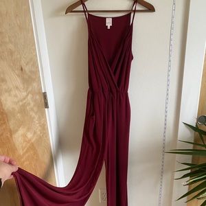 Beautiful flattering burgundy romper stitch fix